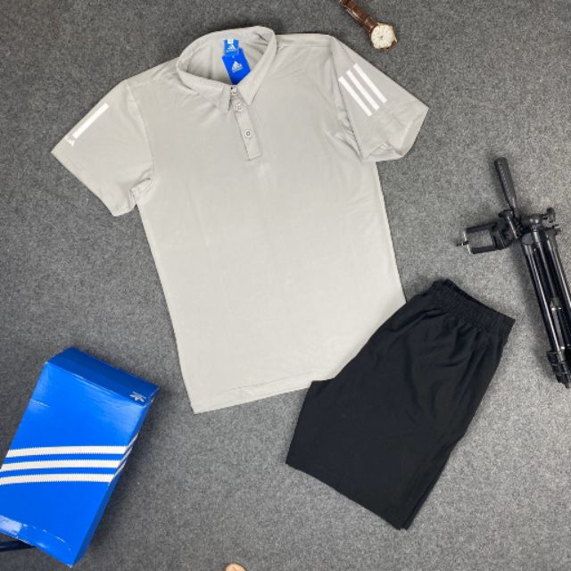 Bộ Thể Thao Nam Thun Lạnh Trơn-Cổ Bẻ (SP000987 ) | BigBuy360 - bigbuy360.vn