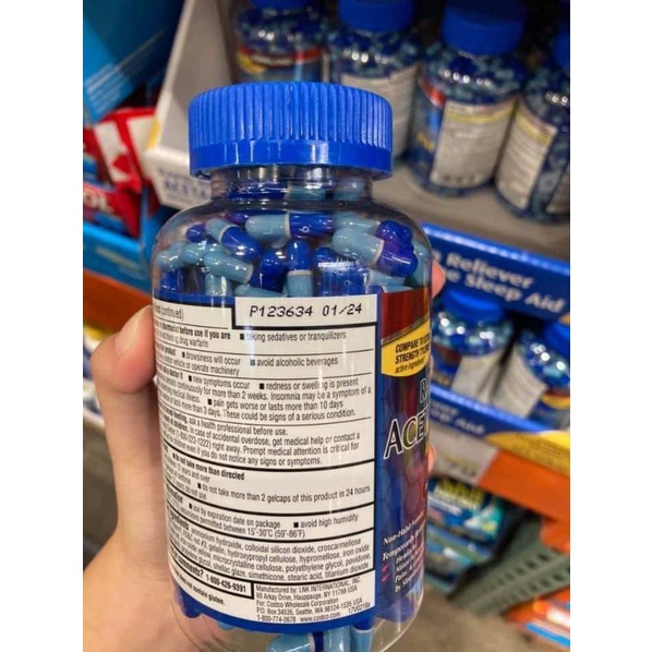 Viên uống Kirkland Signature Rapid Release Acetaminophen 500mg PM Hỗ