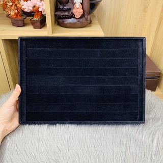Khay trưng bày nhẫn CAO CẤP màu xám màu đen size 35x24x3cm