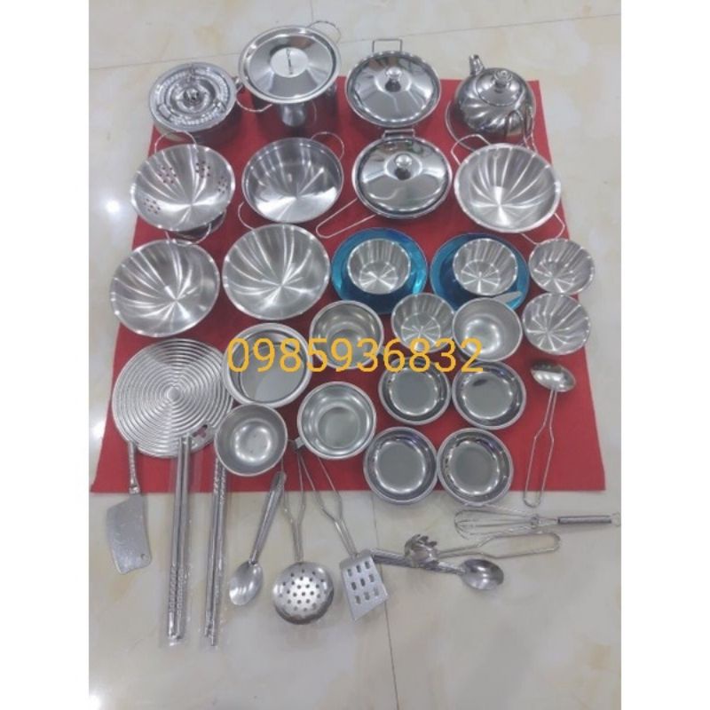 Đồ chơi nấu ăn inox 42 chi tiết
