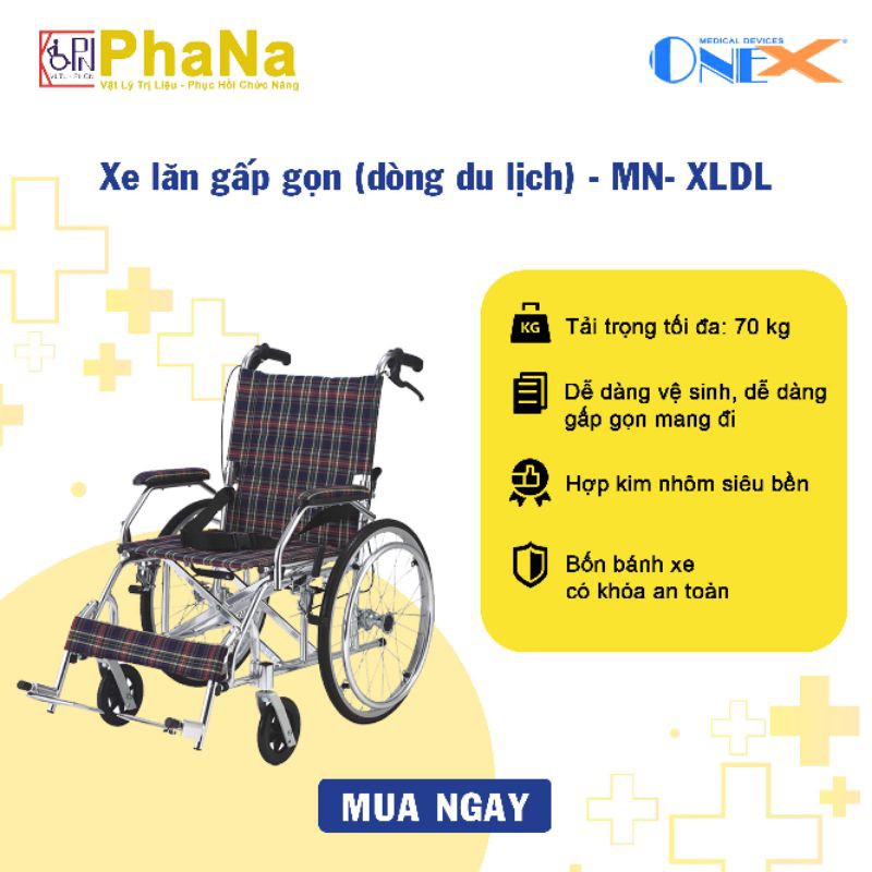Xe lăn gấp gọn (dòng du lịch) - OneX