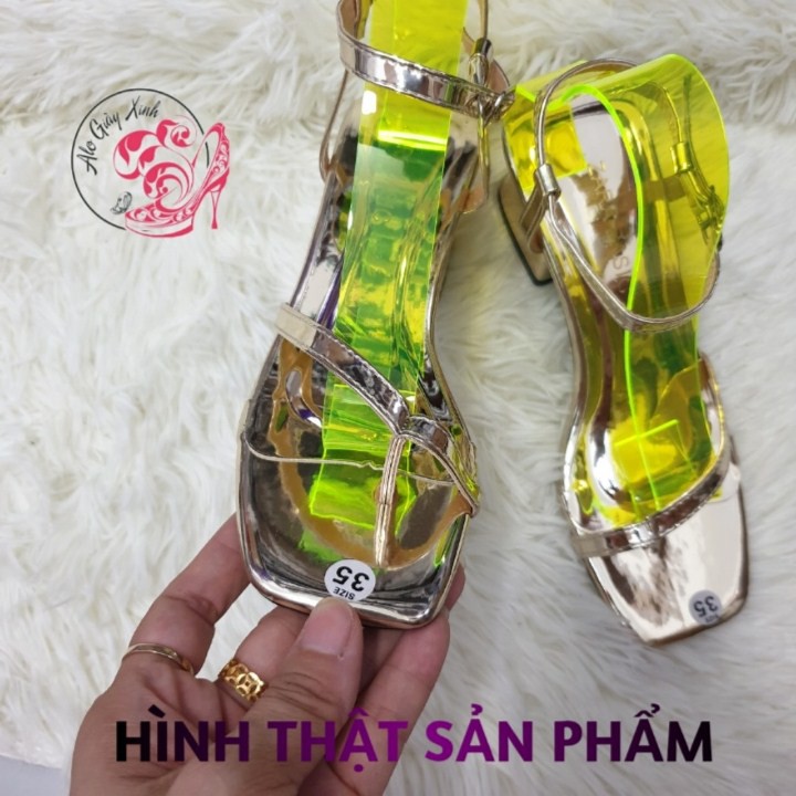 GIÀY SANDAL QUAI MẢNH XỎ NGÓN GÓT VUÔNG