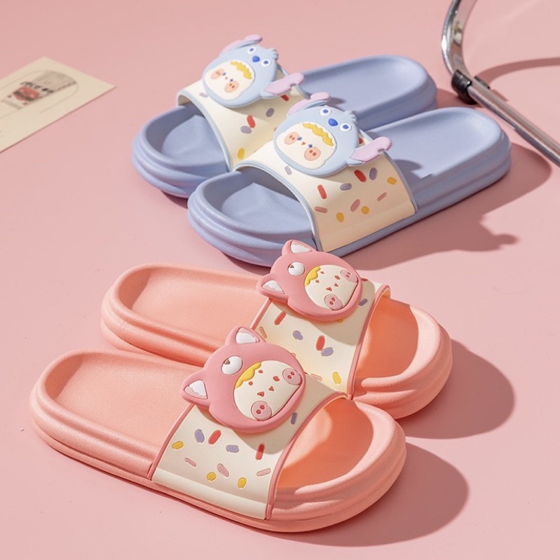 Dép quai ngang dễ thương đế bánh mì êm bé cosplay - Ảnh thật shop chụp