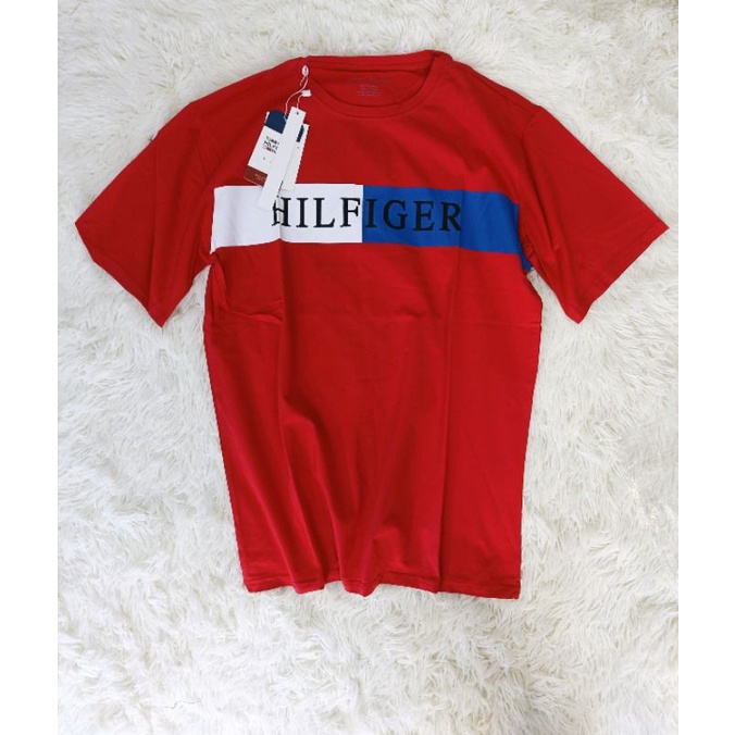 Áo Tom.my Nhung Boutique Hàng Xuất Xịn form UNISEX Nam Nữ Mặc Cặp,Cotton 4 Chiều Màu Đỏ