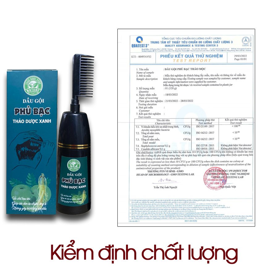 Dầu gội phủ bạc Tiệm Thảo Dược Xanh dầu gội đầu thiên nhiên giúp ức chế tóc bạc an toàn người già và mẹ bầu