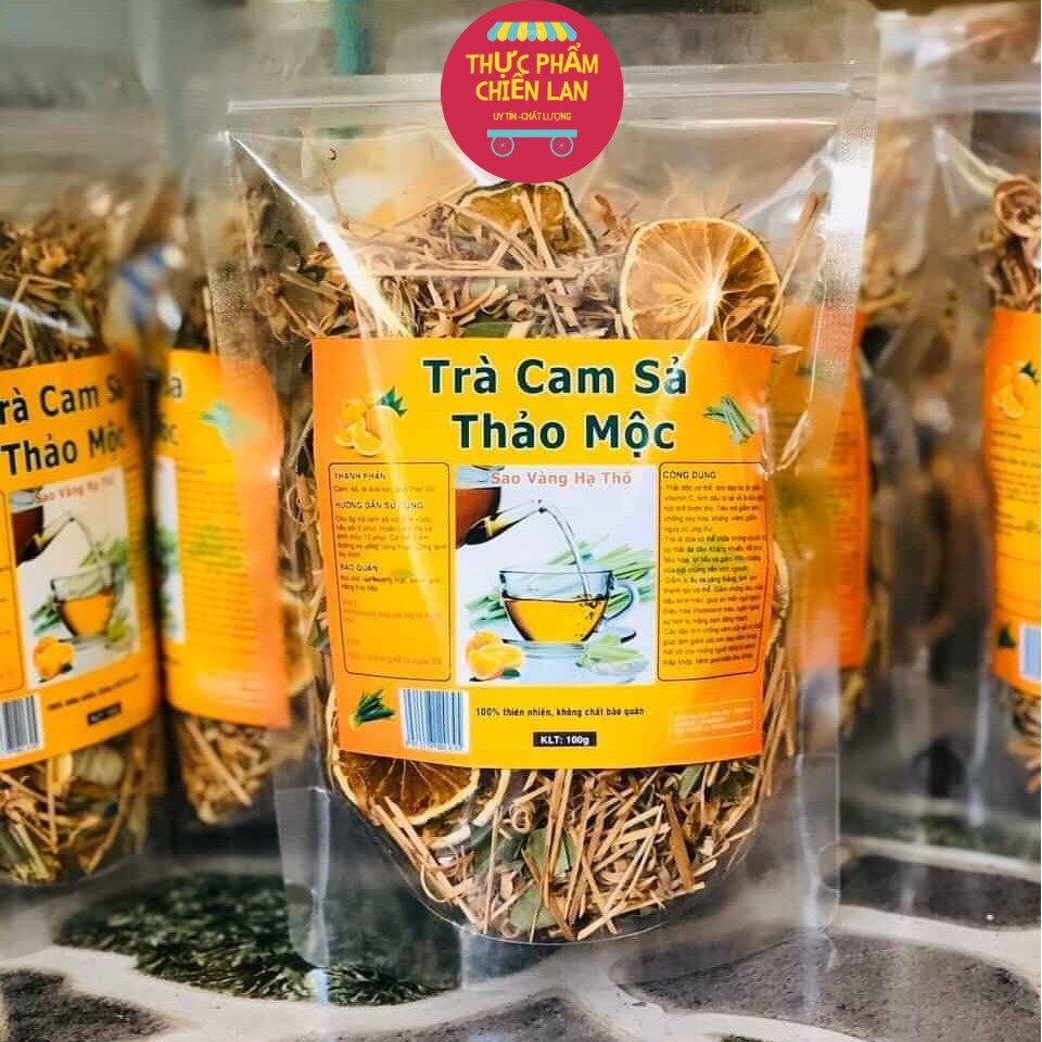 Trà Cam Sả Thảo mộc 100% TỰ NHIÊN🍃 ĐẸP DA, THANH LỌC CƠ THỂ, NGỦ NGON 🍃 (100g)-HÀNG LOẠI 1