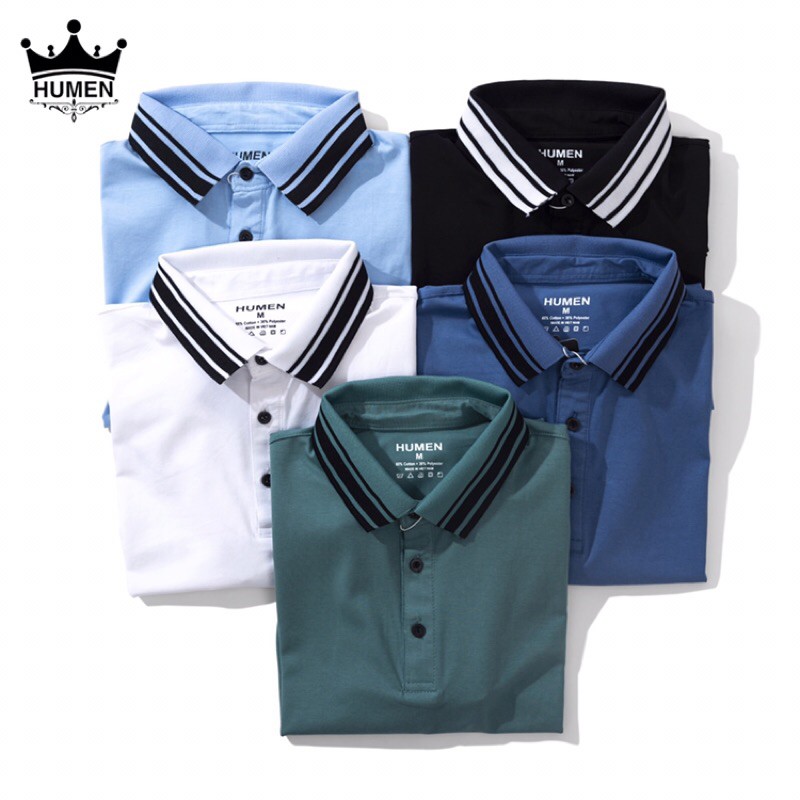 Áo Thun Nam Có Cổ Humen - Chất Cotton Mềm Mát,Co Giãn,Fom Regular Fit Trẻ Trung,Năng Động (Sale #149k Khi Mua Từ 2sp)