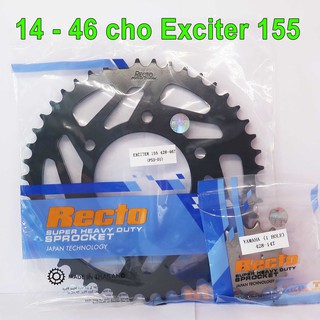 Nhông dĩa Recto thái Lan 14 46 cao cấp cho Exciter 155