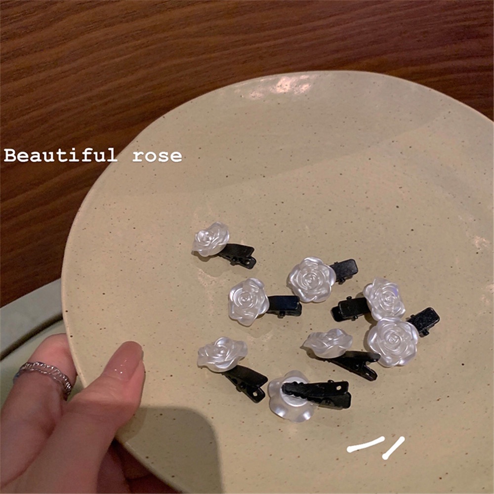 Set 1/5 Kẹp Tóc Hình Hoa Trà / Trái Tim Đáng Yêu Cho Nữ