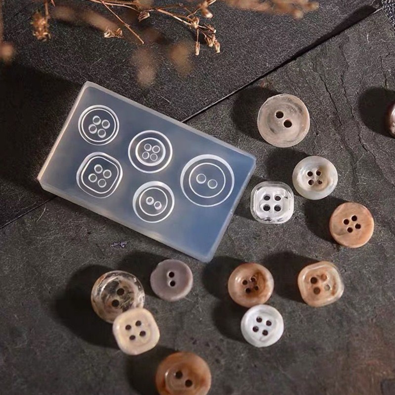 Khuôn Silicone Làm Nút Áo Epoxy Resin Diy