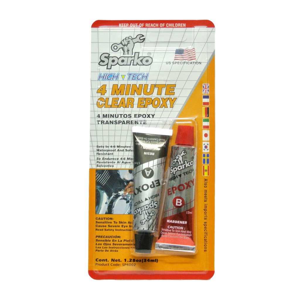 Keo AB Sparko trong 4 Minute Clear Epoxy 34ml