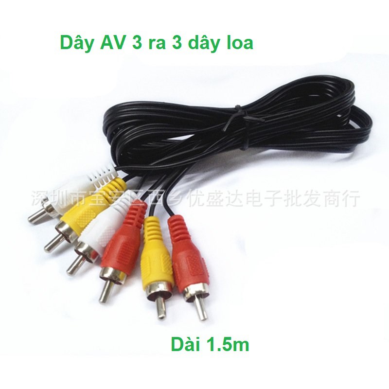 [HÀNG LOẠI 1] Dây loa 1-2 dài 1.5m một dây Đầu zắc 3.5