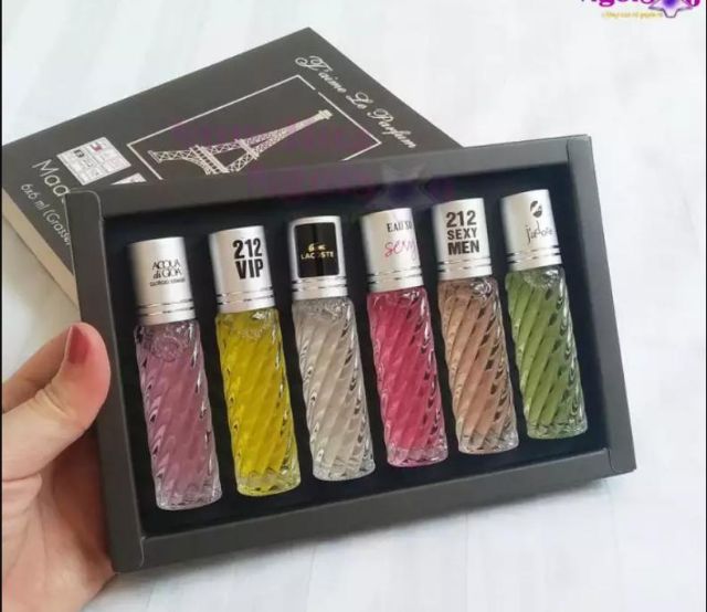 Nước Hoa Tháp 6 Chai Dạng Lăn Thơm Cực Lâu | Thế Giới Skin Care