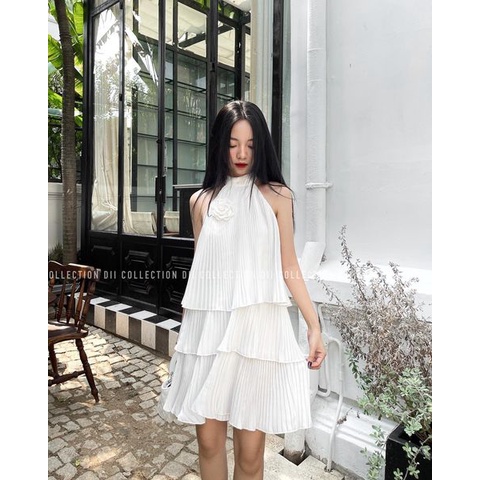 DII COLLECTION - Đầm yếm xếp li tầng thiết kế