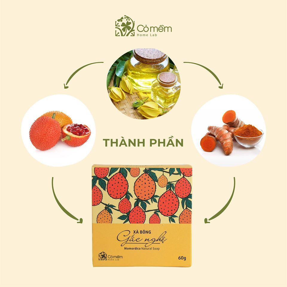 Xà Bông Rửa Mặt Cho Bà Bầu - Xà Bông Gấc Nghệ Giảm Thâm Mụn Cỏ Mềm - Xà bông Thiên Nhiên An Toàn | BigBuy360 - bigbuy360.vn