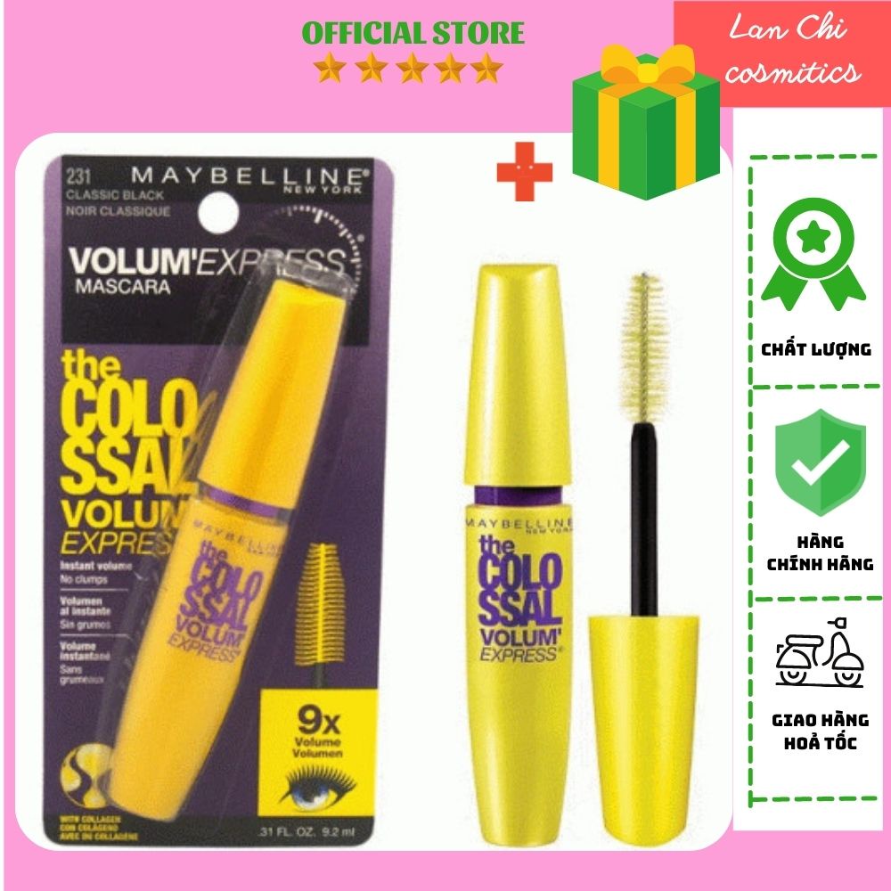 Mascara maybelline - chuốt mi maybelline vàng 9x