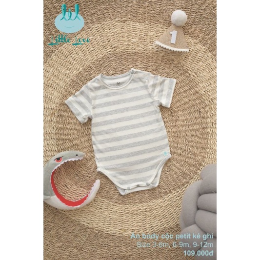 Lil little love - Áo liền quần, body suit vải petit cho bé trai bé gái 5-10kg