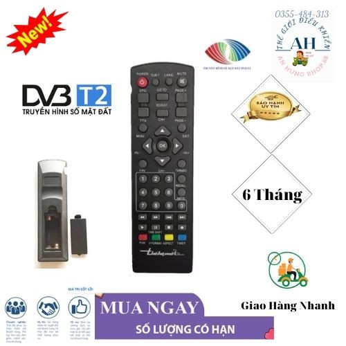 Điều khiển đầu kts DVB T2 .Bảo hành 6 tháng