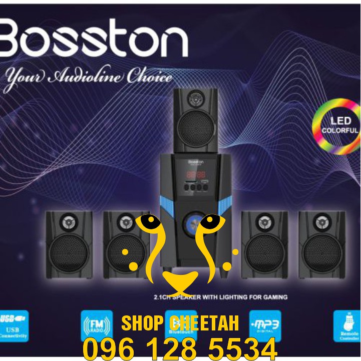 Loa vi tính 5.1 Bosston T3800 – Bluetooth –  Led RGB – Chính Hãng – Bảo Hành 12 tháng