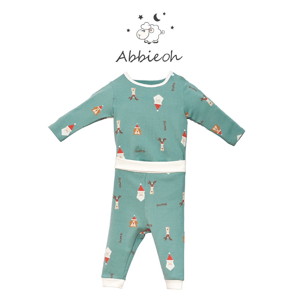 Bộ quần áo sơ sinh ABBIEOH dài tay chất liệu cotton cho bé 0 - 3 tuổi BO218 BO219