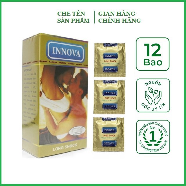 ⚡CHÍNH HÃNG ⚡ Bao cao su innova ( hộp 12c )Chống Xuất Tinh Sớm Gân Gai