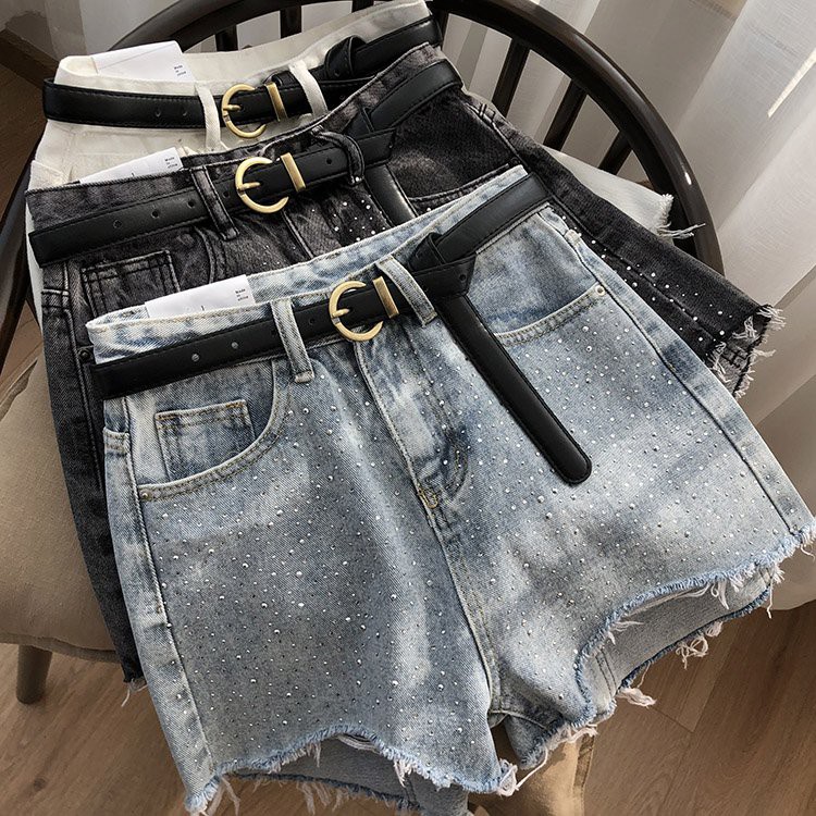 Quần short jean túi đính đá 1Q32725