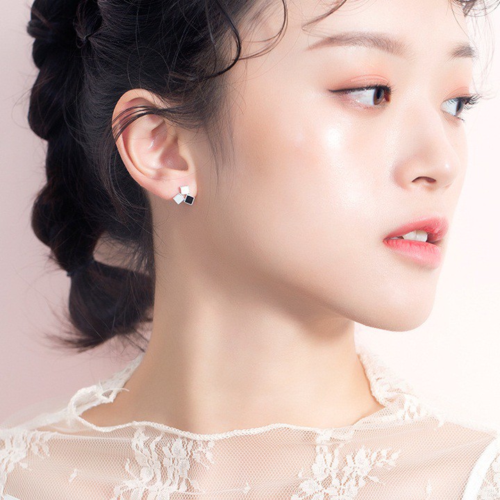 Bông tai thời trang Hàn nhỏ xinh, bạc ý S925 -HT230