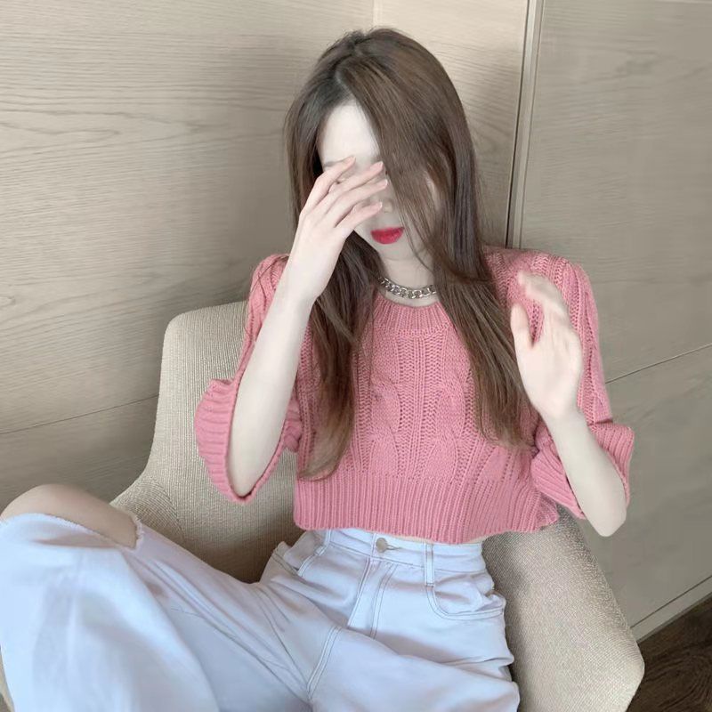 Áo Sweater Dáng Rộng Lưng Cao Thời Trang Mùa Đông 2022 Cho Nữ