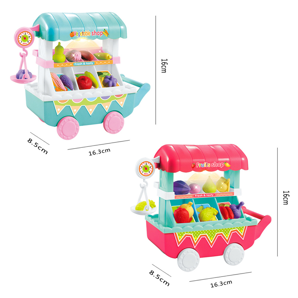 Xe đẩy trẻ em Giỏ hàng rau củ quả Children's Mini Trolley Fruit Vegetable Shopping Cart Play House Toys Educational Toys