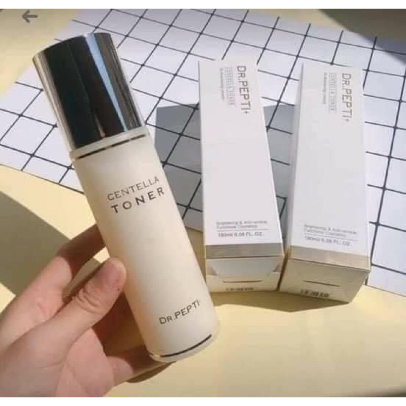 Nước hoa hồng dưỡng trắng căng bóng da Dr pepti centella toner