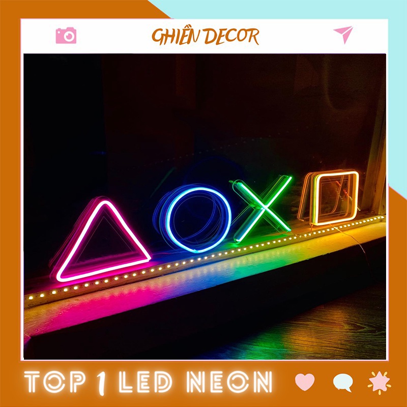 Đèn Trang Trí Led Neon Sign Hình Play Station| Đèn neon trang trí phòng ngủ, treo tường, quà tặng cực chill