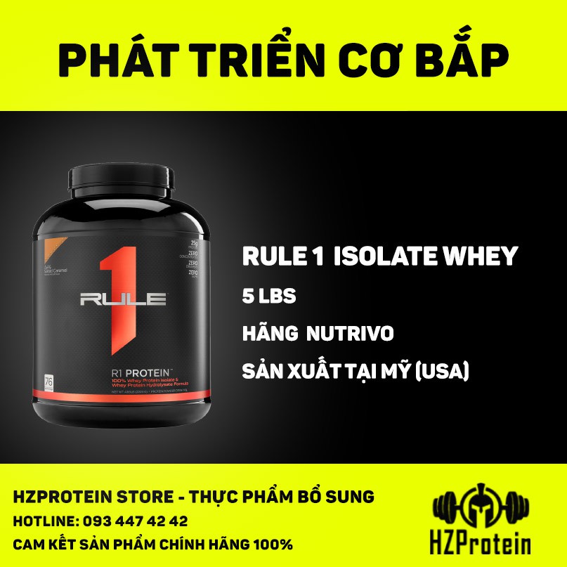 RULE1 PROTEIN ISOLATE - SỮA WHEY DINH DƯỠNG TĂNG CƠ RULE 1 - (5 lbs)