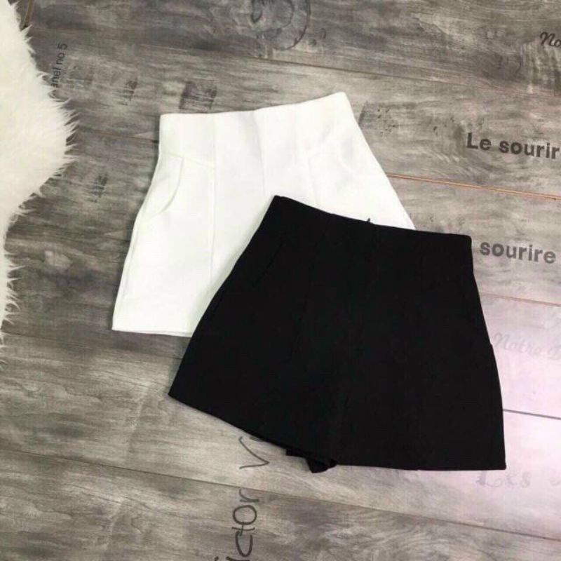 0Quần sooc nữ vải cạp cao chất vải tuyết mưa vitex, dáng short đùi nữ cạp liền #utrb