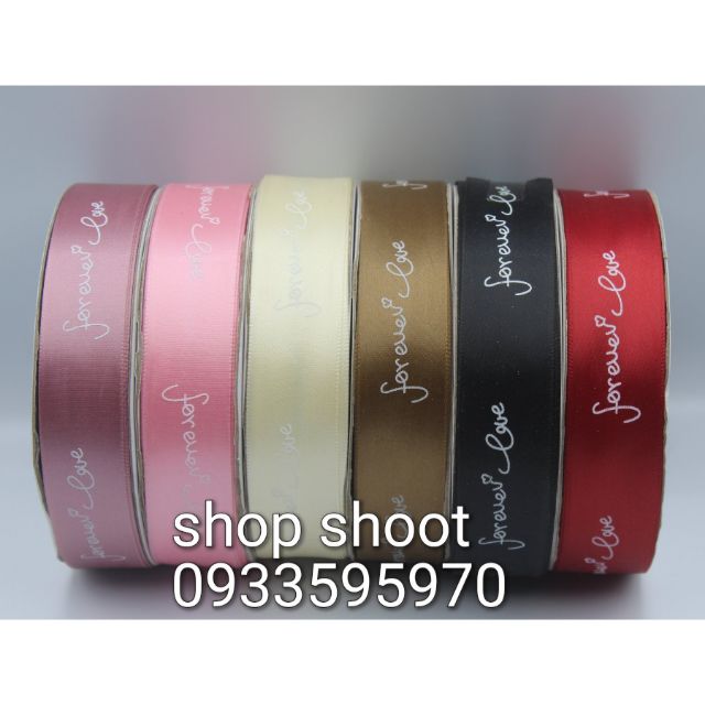 RUY BĂNG LỤA 3 PHÂN CHỮ forerver you