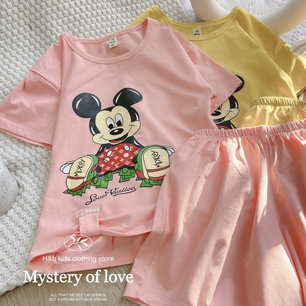 Bộ Cotton Bé Gái 23-33kg❤️M0039❤Chất cotton 4 chiều siêu mềm mịn