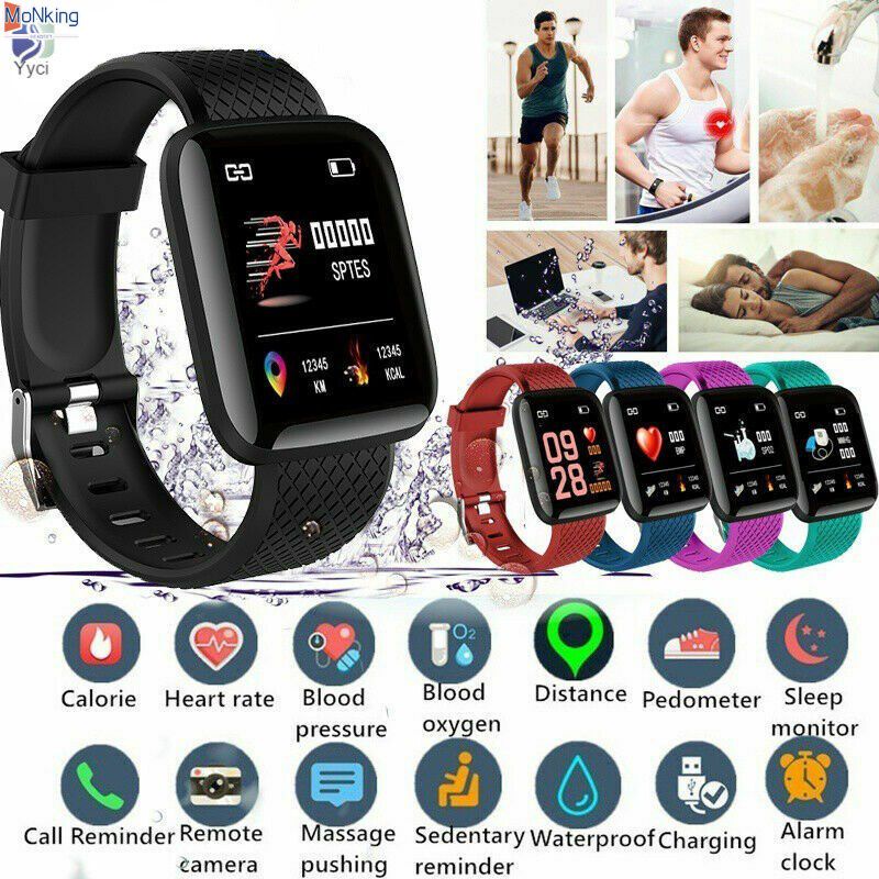 116 Plus Đồng Hồ Thông Minh Đo Nhịp Tim Huyết Áp Chống Thấm Nước Đồng Hồ Thông Minh Smartwatch ^ MK ^