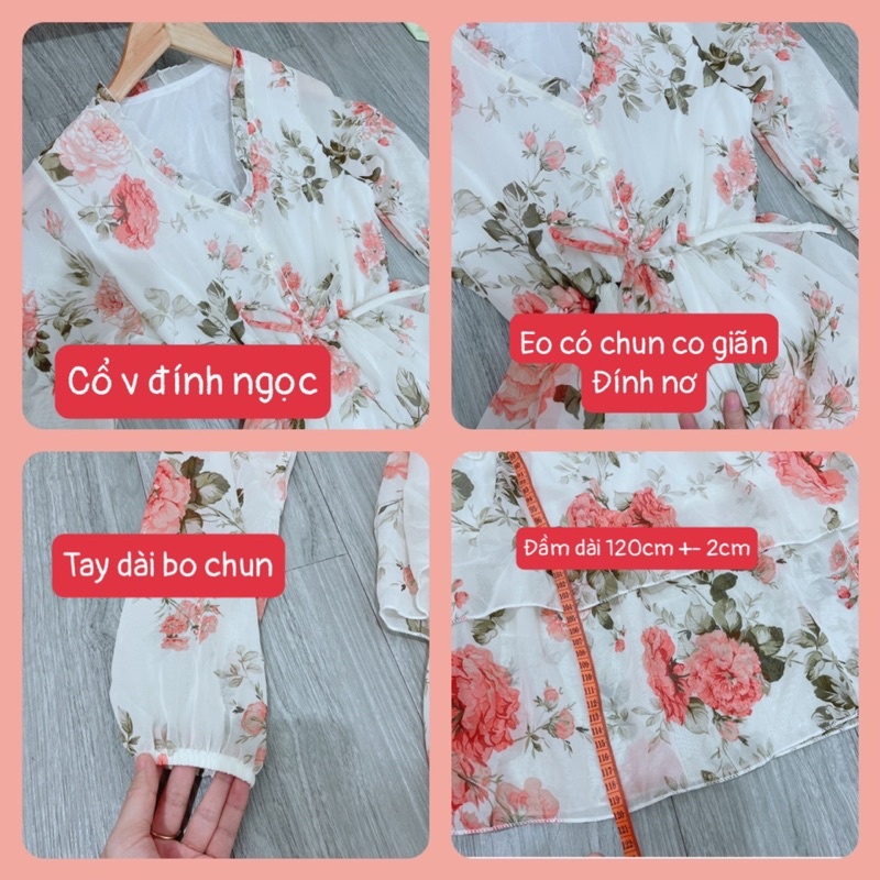 Maxi hoa nhí 5 tầng siêu hot