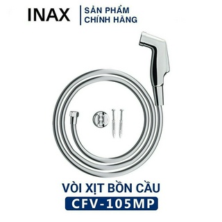 Vòi xịt vệ sinh INAX CFV_105MM (dây inox) CFV-105MP dây nhựa mềm màu xám, Cam kết chính hãng