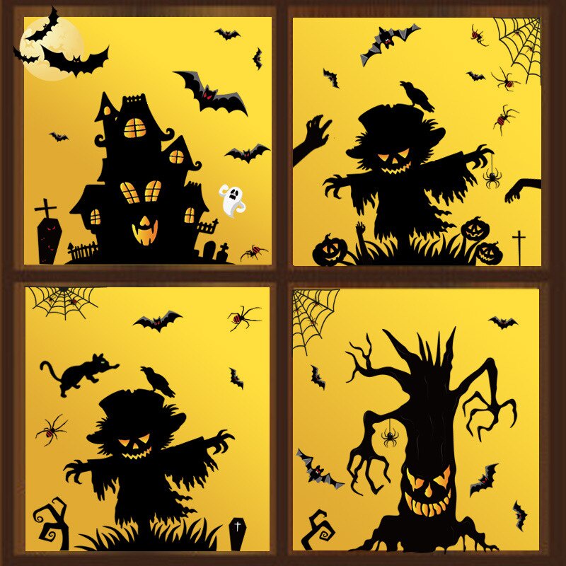 Đề Can Dán Tường / Cửa Sổ Trang Trí Lễ Hội Halloween Trang Trí Nhà