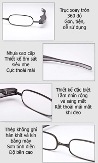 Kính lão lắp sẵn xoay 360*