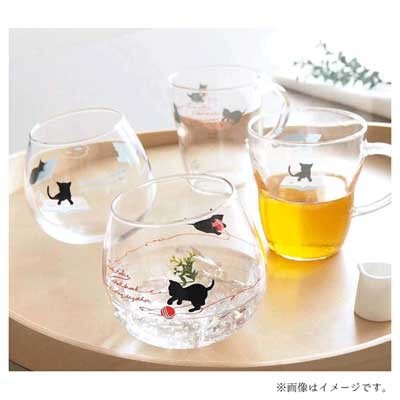 Cốc thủy tinh cỡ đại hình mèo 495ml