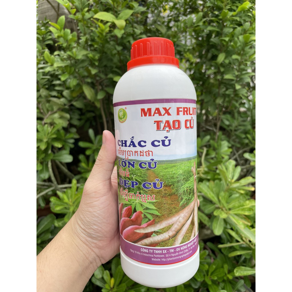 Phân Bón Siêu Tạo Củ Max Fruit Chai 1 Lít - Giúp To Củ, Đẹp Củ, Chắc Củ Chuyên Dùng Cho Các Loại Cây Lương Thực Có Củ