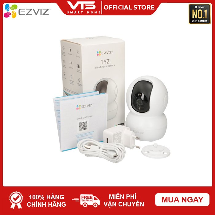 Camera WiFi TY2 1080P EZVIZ  - Xoay 360 độ - Đàm Thoại 2 Chiều - Bảo Hành 2 Năm