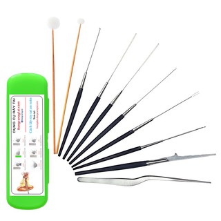 Dụng cụ lấy ráy tai 10 món có hộp bỏ túi tiện dụng