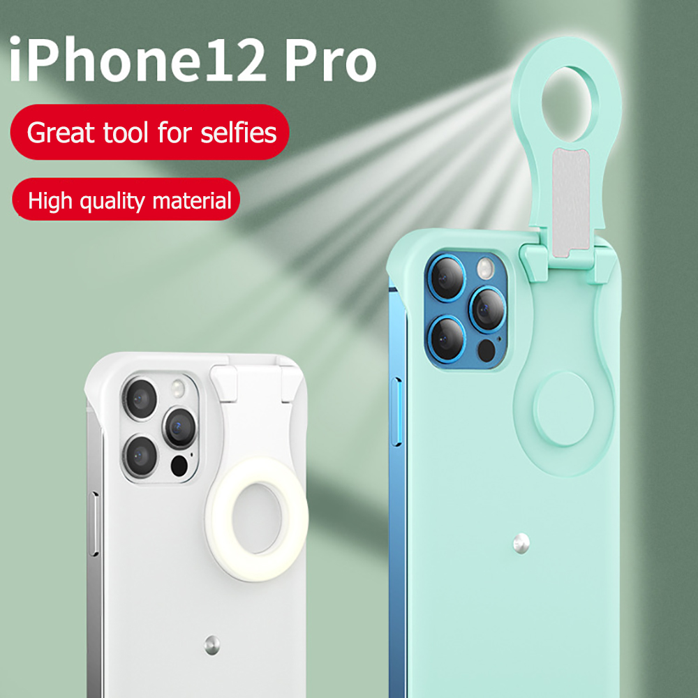 Ốp Điện Thoại Hiệu Ứng Ánh Sáng Led Phát Sáng Hỗ Trợ Chụp Ảnh Selfie Cho Iphone 12 / 12 Pro / 12 Pro Max 3