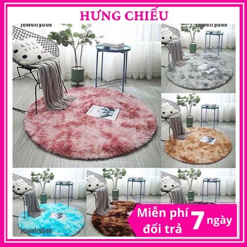 Thảm lông loang tròn chụp ảnh có đế chống trơn trượt - Đường kính 1m