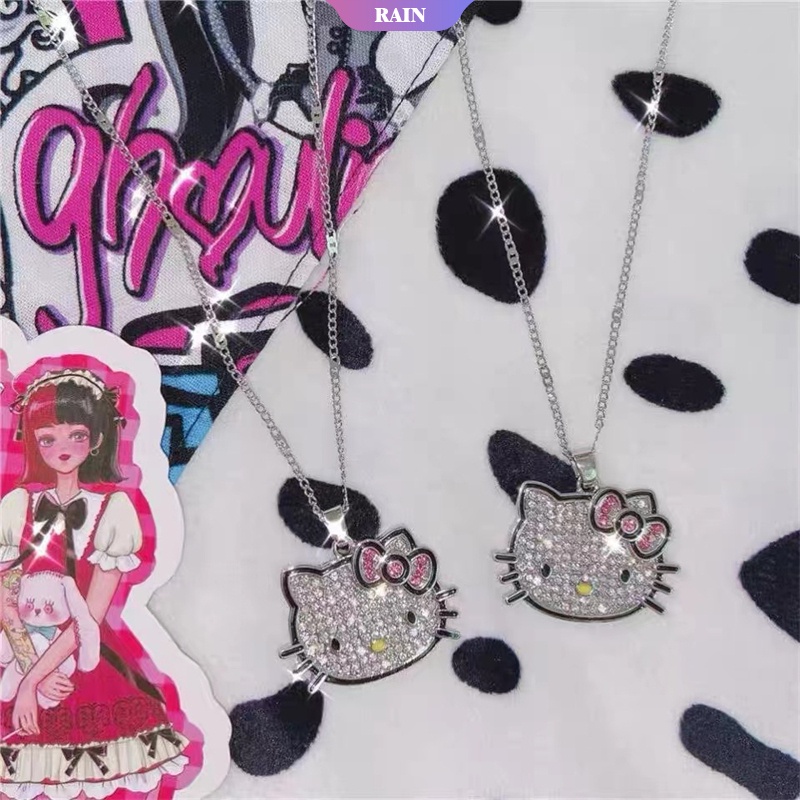 SANRIO Vòng cổ Mặt Hình Mèo Hello Kitty Bằng Hợp Kim 2022 Thời Trang Dành Cho Nữ