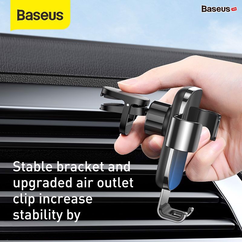 Đế giữ điện thoại trên xe Ô Tô Baseus Glaze Gravity Car Mount (New 2020 upgrade Model, Metal Bracket,Air Outlet Version)