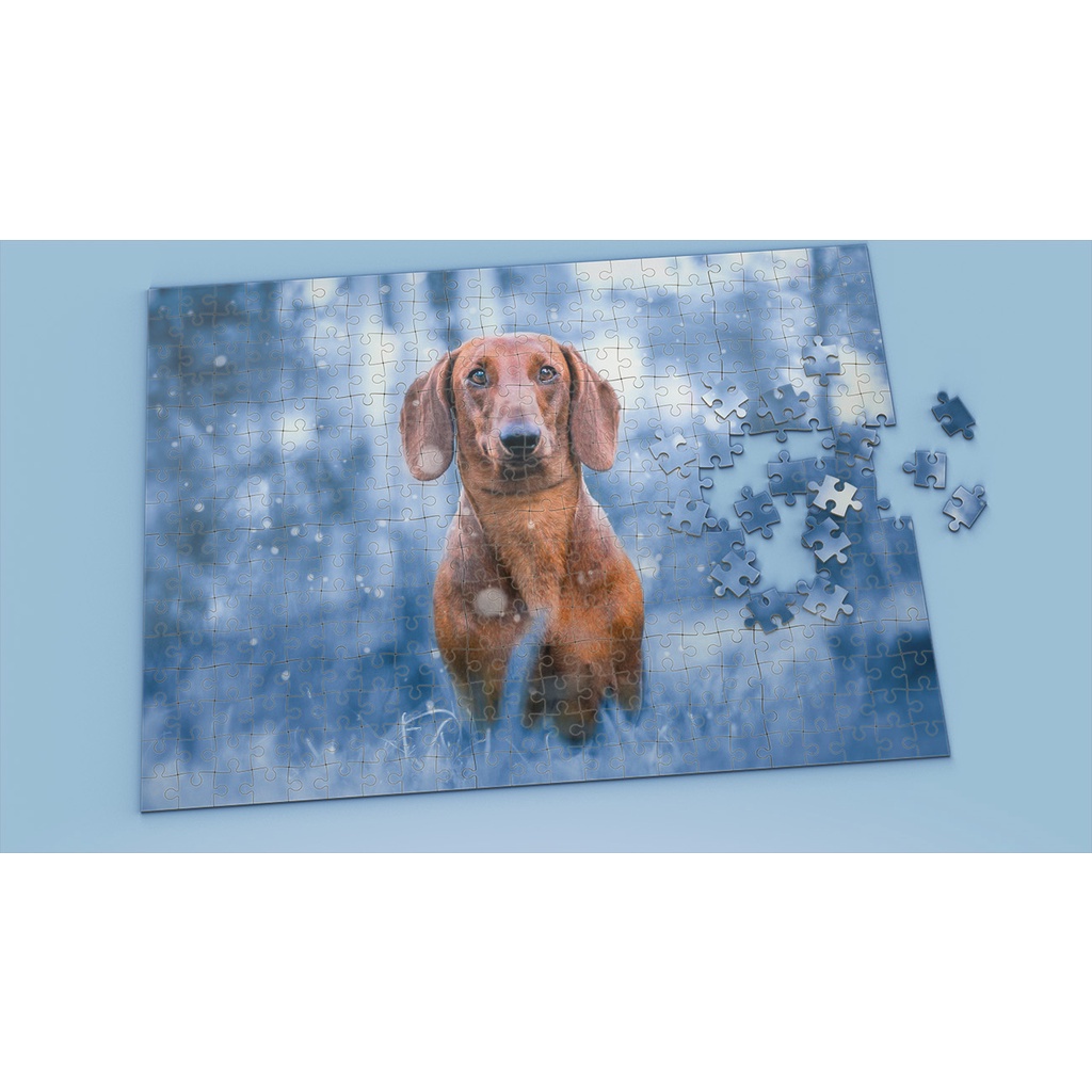 Tranh ghép hình Animal - Tranh ghép hình DACHSHUND - Mẫu 7 - Nhận in hình tranh ghép theo yêu cầu