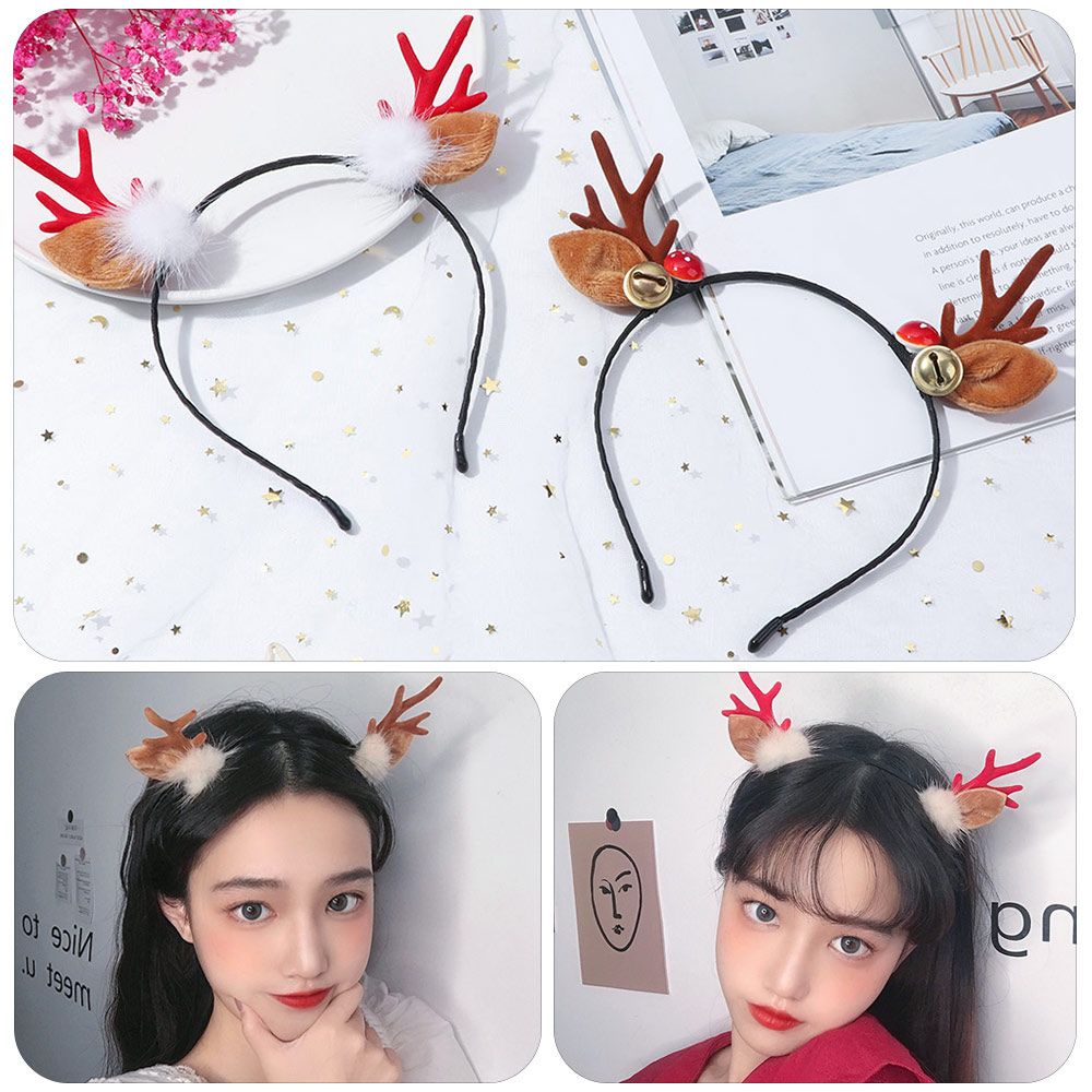 Băng đô cài tóc hình sừng tuần lộc đáng yêu MIHAN1